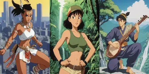 Ejemplo generado con el prompt 90s Anime Characters
