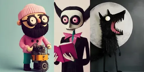 Ejemplo generado con el prompt Adorable Cuddly Handcrafted Toys