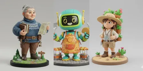 Ejemplo generado con el prompt Collectible Character Figurines