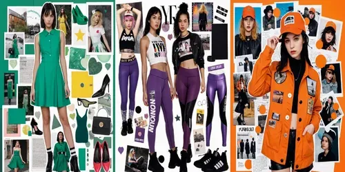 Ejemplo generado con el prompt Fashion Collage Moodboards