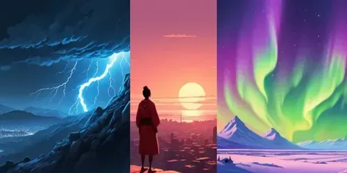 Ejemplo generado con el prompt Lofi Style Landscapes