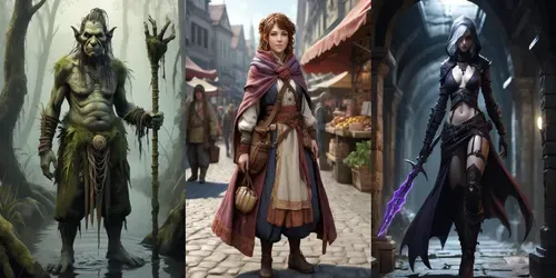 Ejemplo generado con el prompt RPG Characters